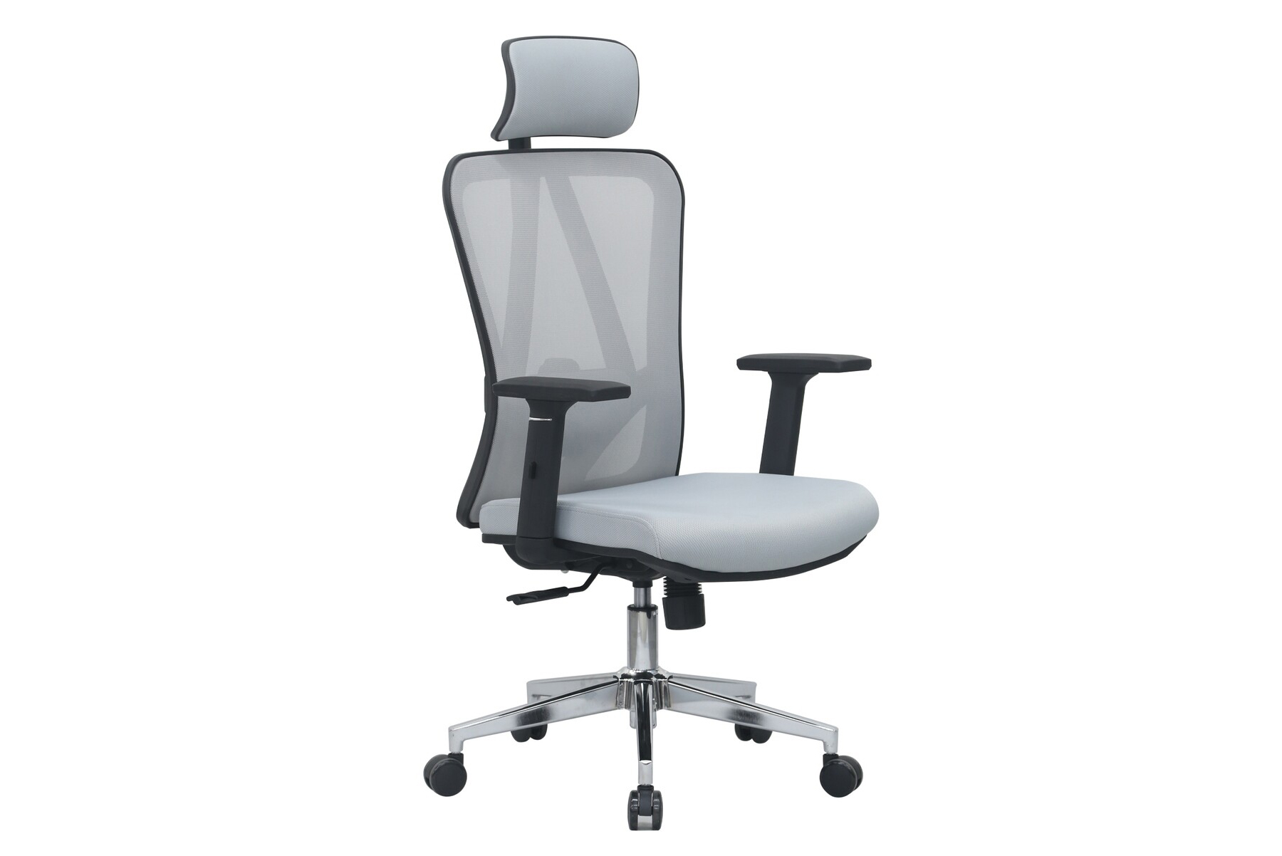 Deluxe-D18/ D18F (With Footrest/ Without Footrest) Mesh Chair (Black, Grey) - Image 3