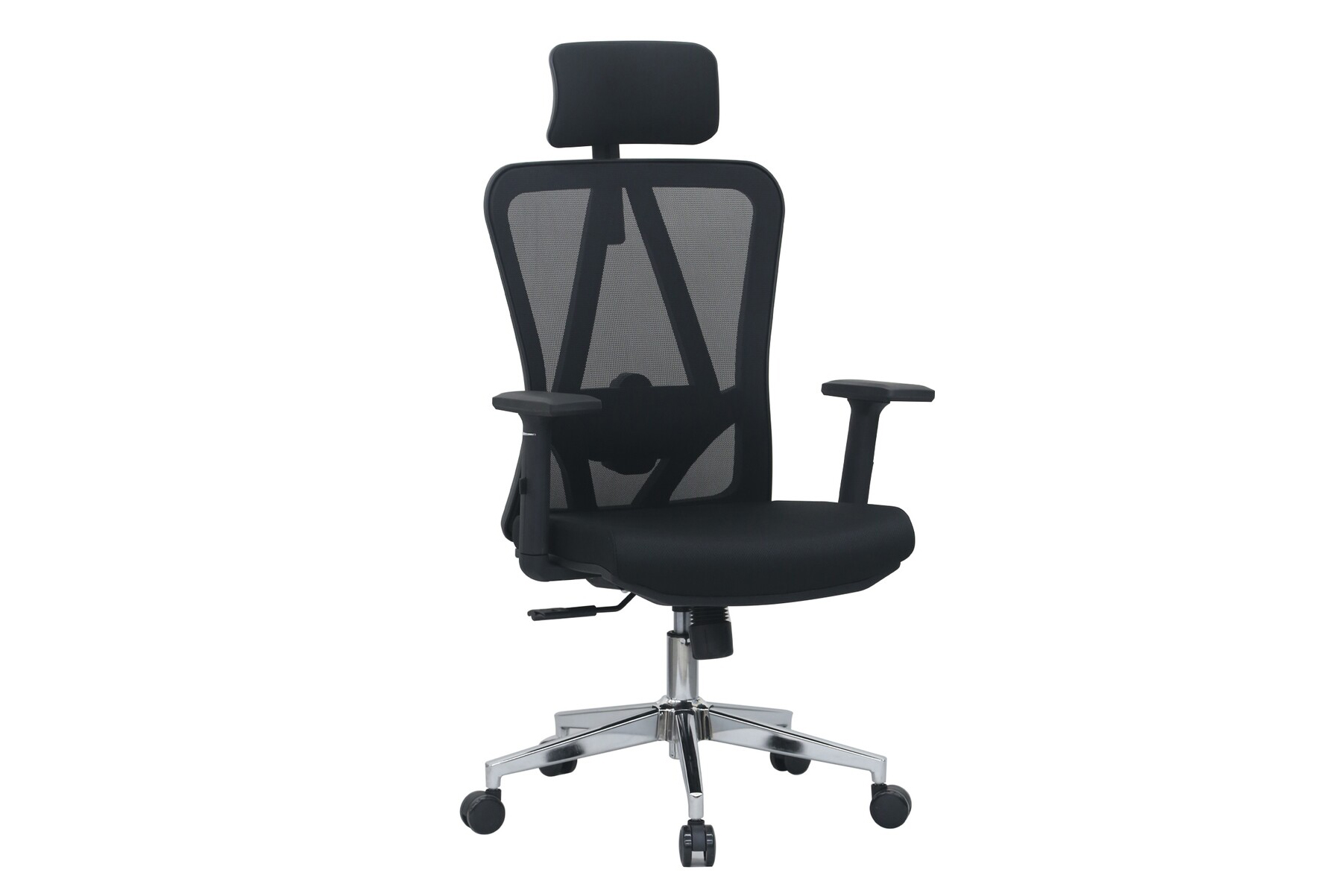 Deluxe-D18/ D18F (With Footrest/ Without Footrest) Mesh Chair (Black, Grey) - Image 2