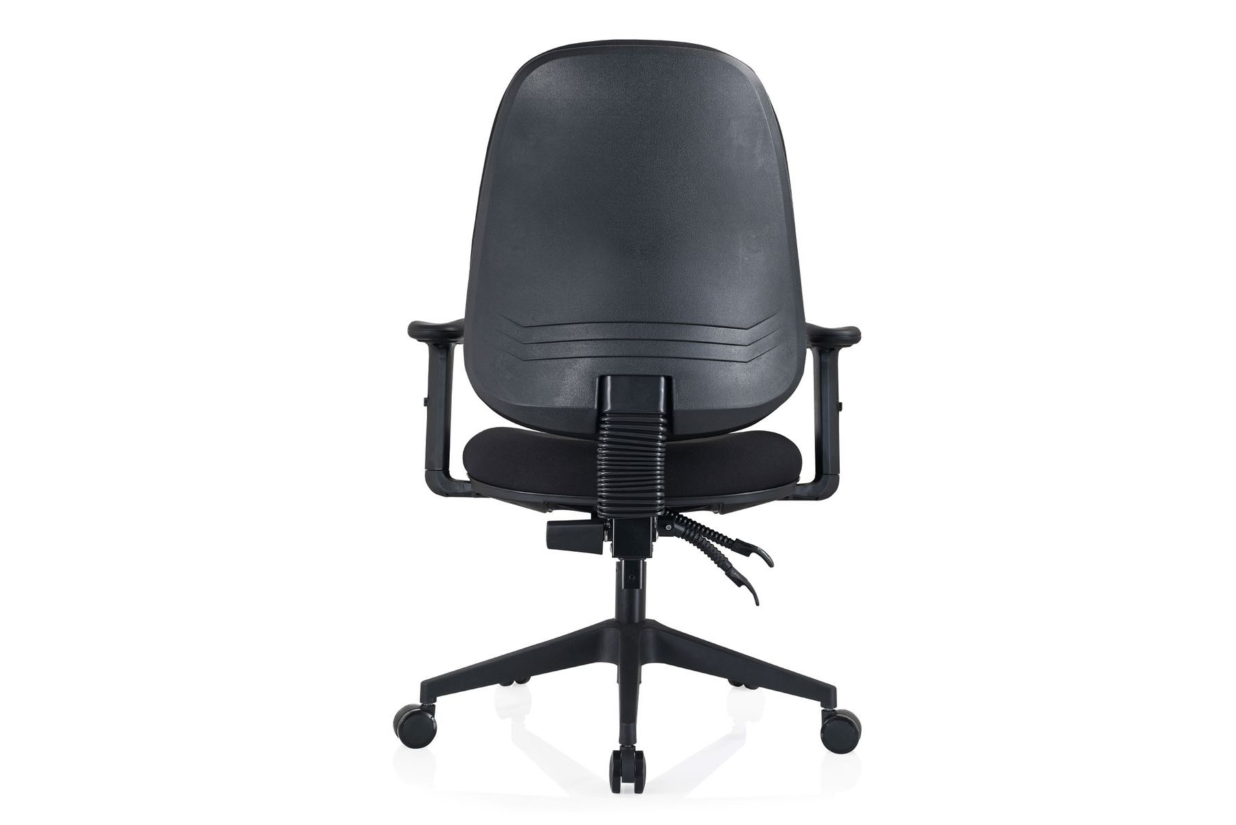 Deluxe-A09 Typist 1D Armrest Mid Back Office Chair (Black) - Image 2