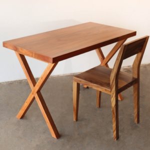 All wood X-Frame Table