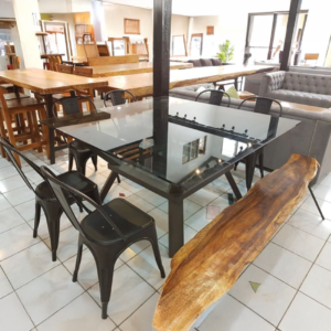 Square Glass Top Table (Stock)