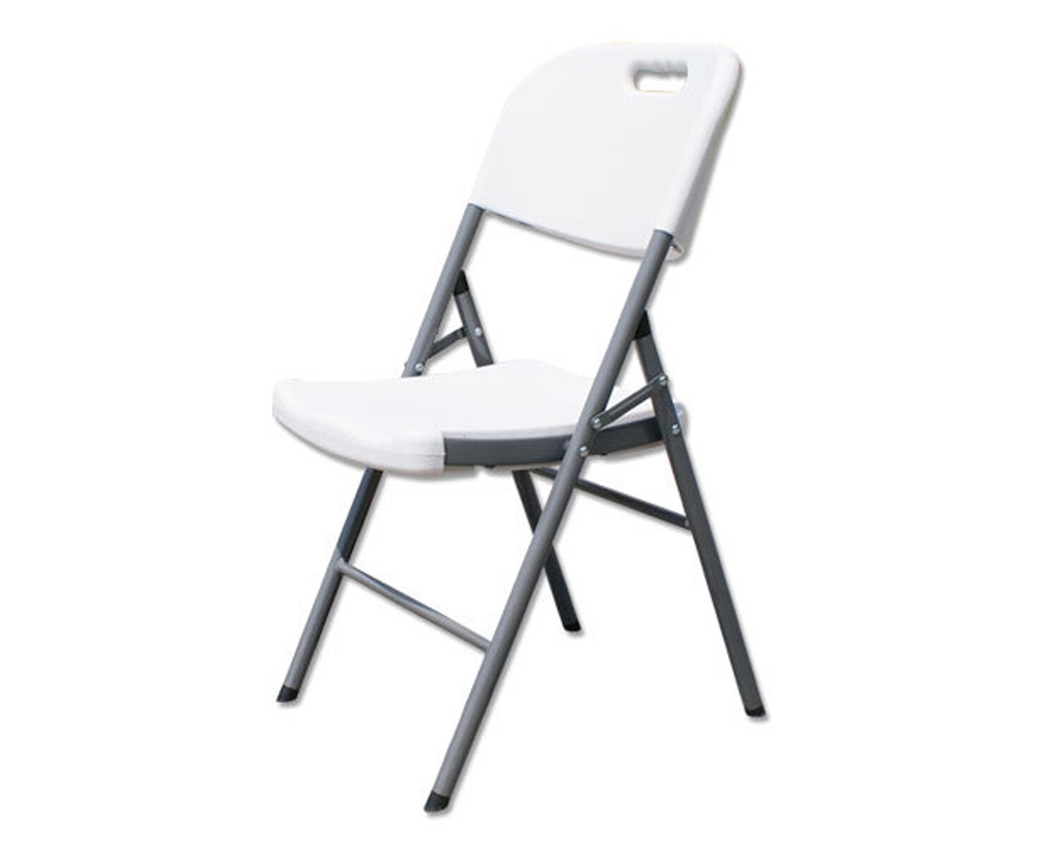 Folding Steel Leg Chair (White)