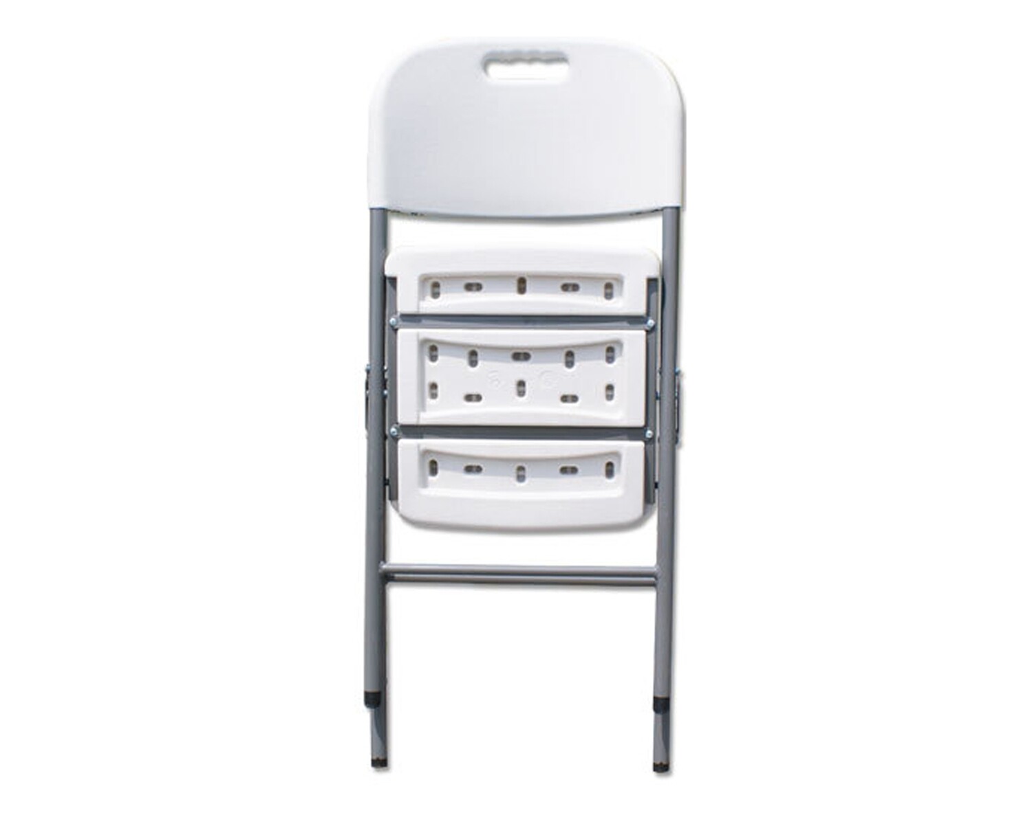 Folding Steel Leg Chair (White) - Image 2