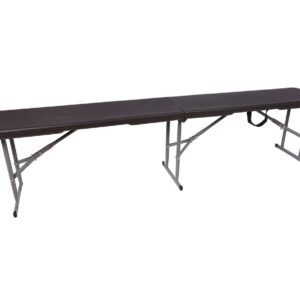 Wood Grain 6FT Folding in Half Bench (180*28*43) (Grey)