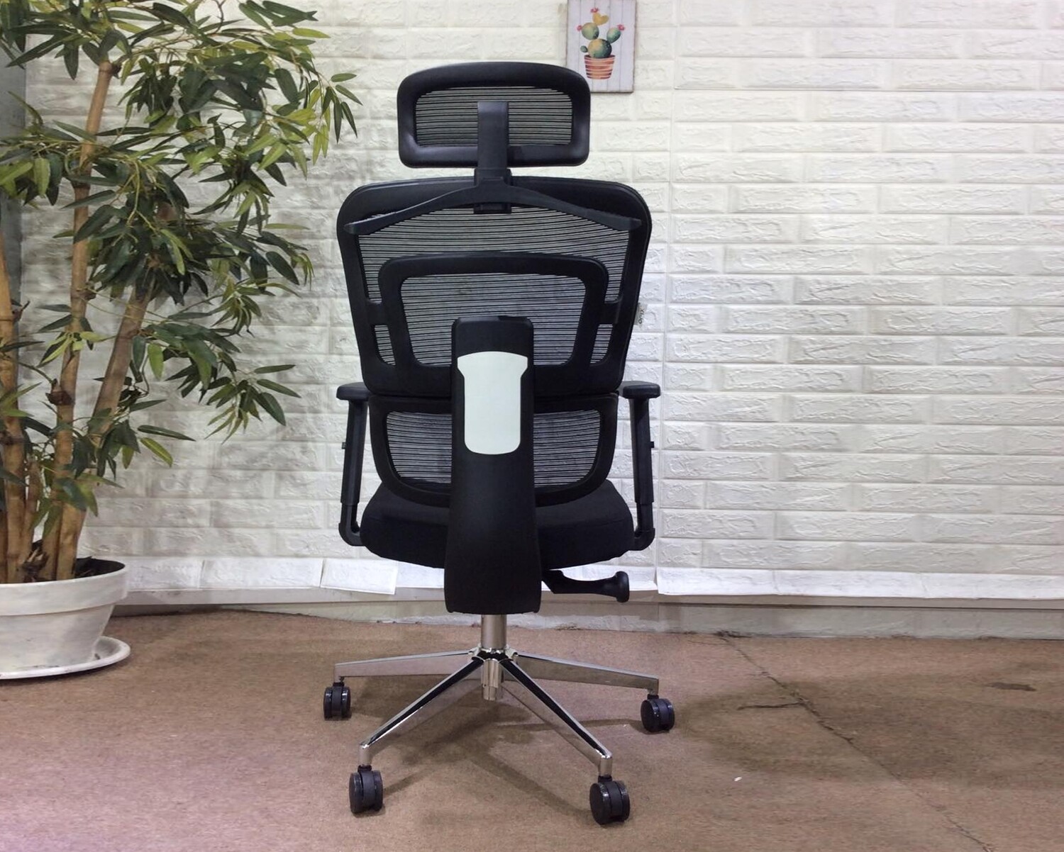 Korean-A22 High Back Mesh Chair (Black, Grey) - Image 3