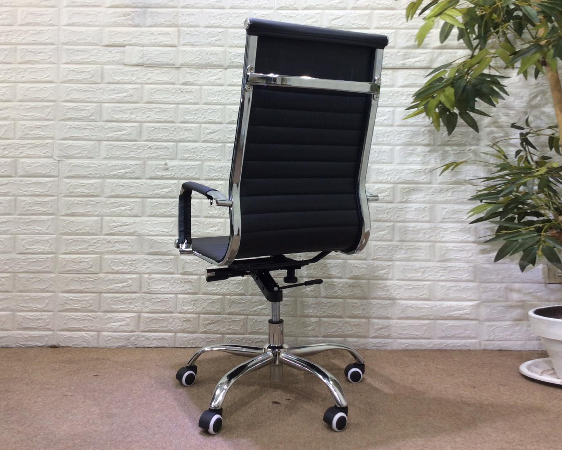 Premium-636A High Back PU Chair (Brown, Black, White) - Image 6