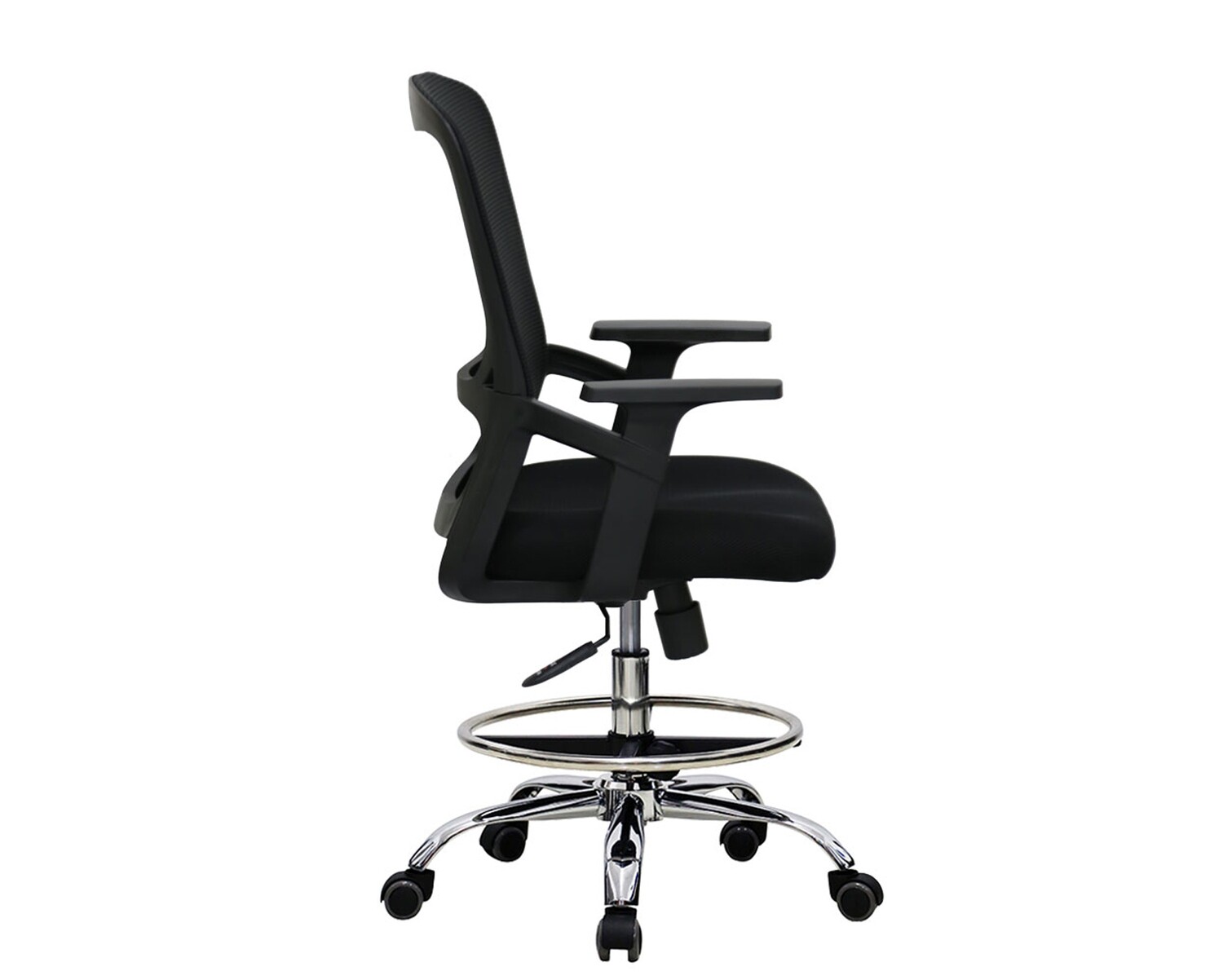 Deluxe D88 Tilt-Back Drafting High Chair (Black) - Image 3
