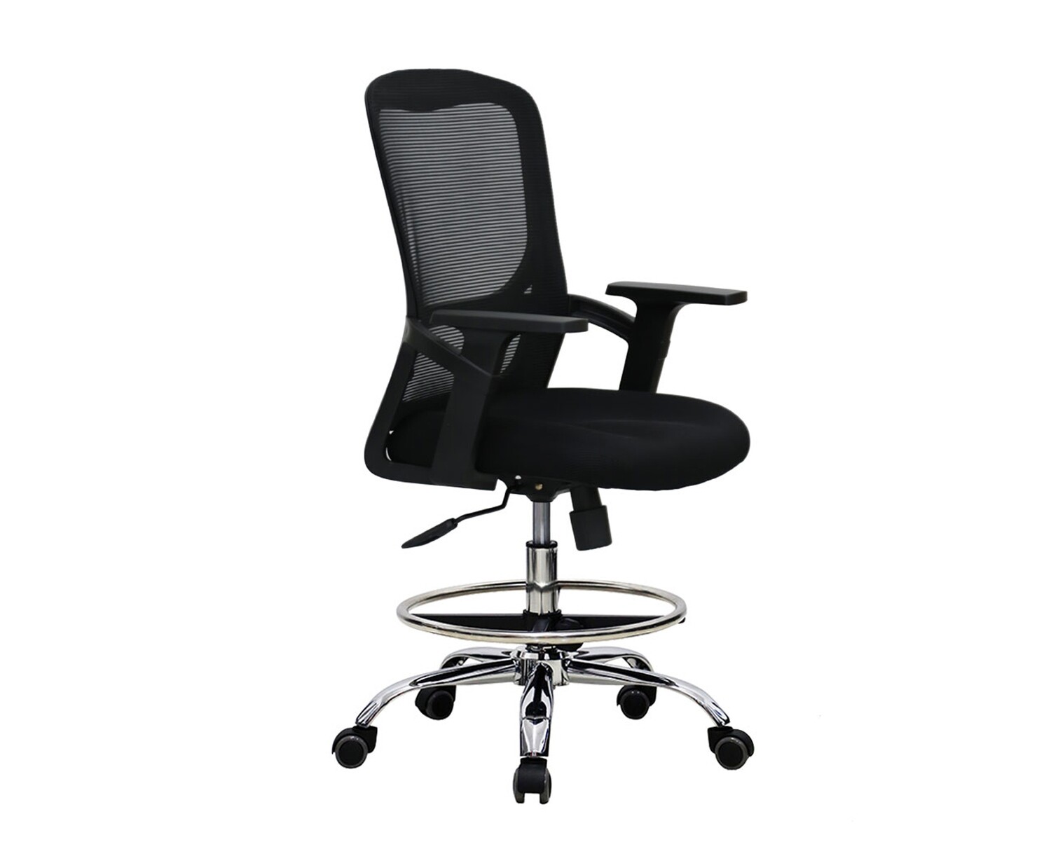 Deluxe D88 Tilt-Back Drafting High Chair (Black) - Image 2