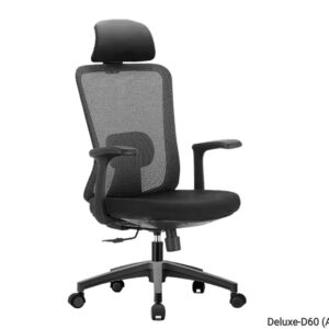 Deluxe-D60 High Back Mesh Chair (Black, Grey)