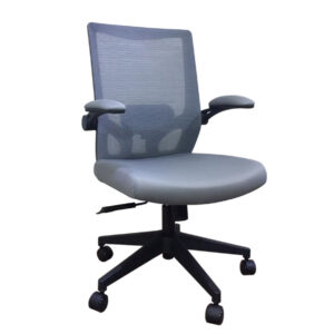 S76 Mid back Ergonomic Office Computer Chair (Grey, Black) (3 Years Warranty)