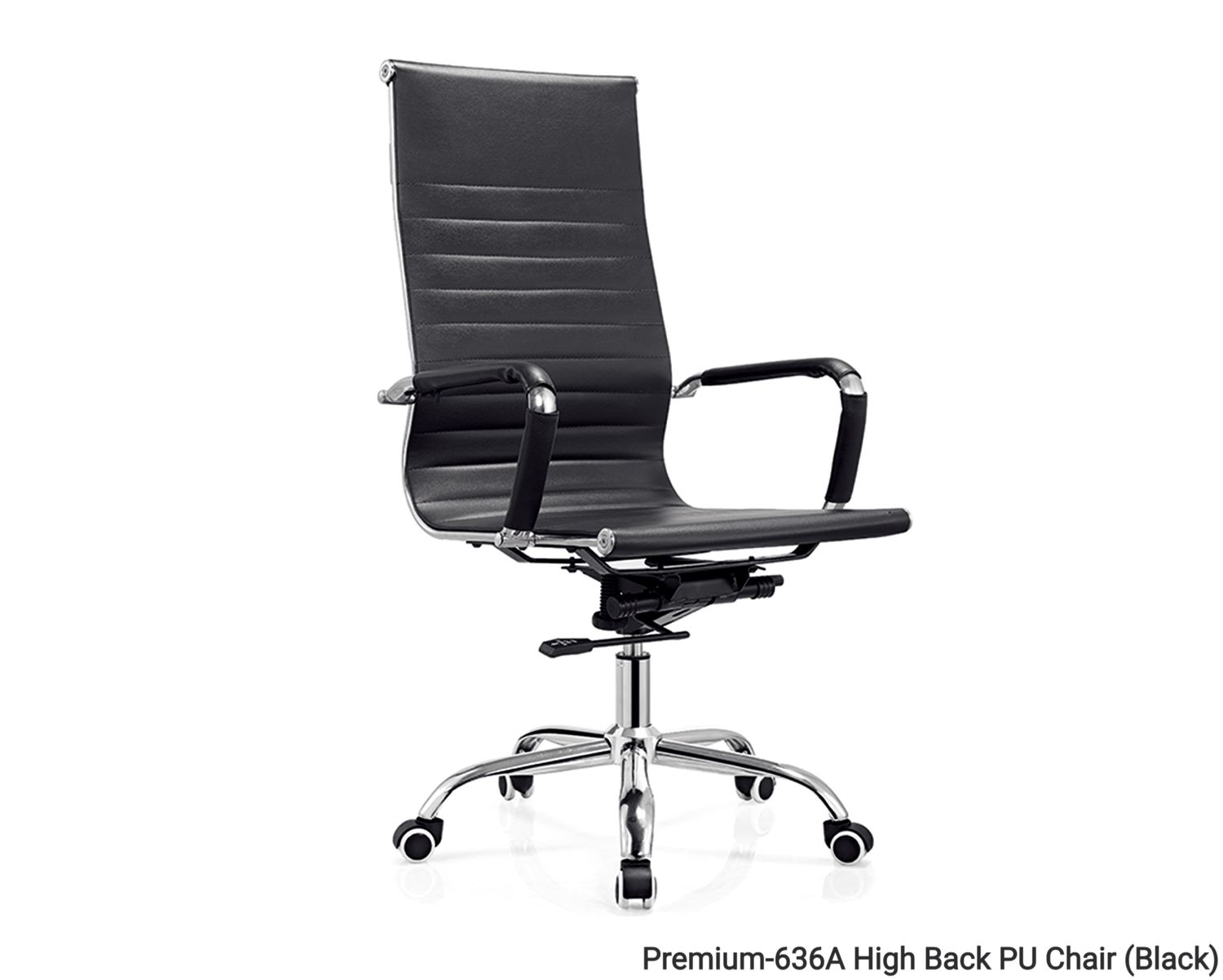 Premium-636A High Back PU Chair (Brown, Black, White) - Image 5