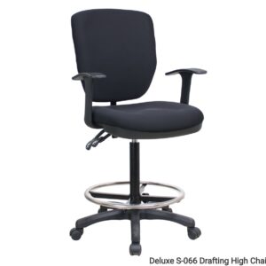 Deluxe S-066 Drafting High Chair (Black, Grey)