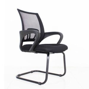 Deluxe-16W Waiting Chair Mid Back Mesh (Black)